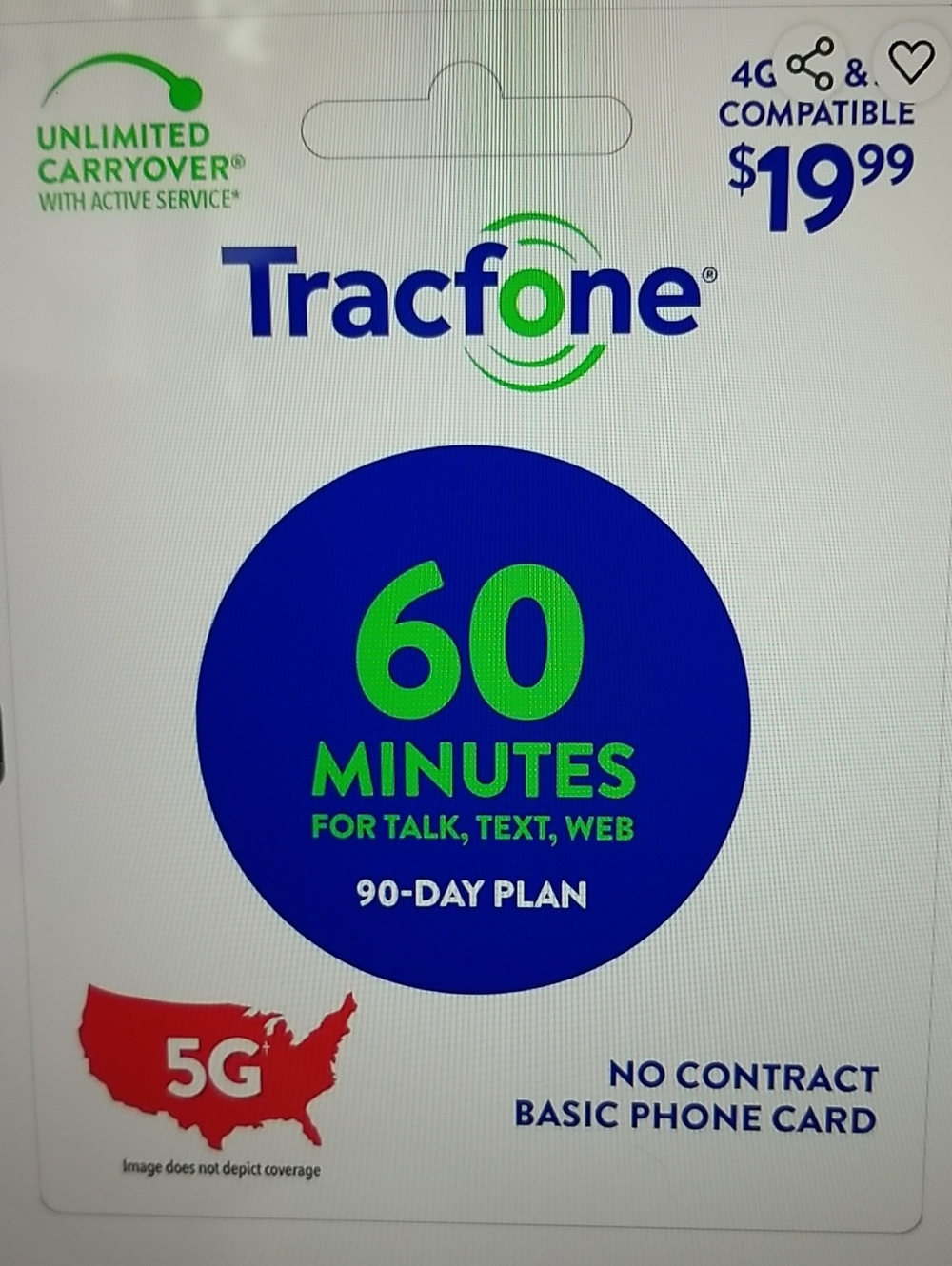 5 Brand New Tracfone 60 Minutes Prepaid Airtime Cards - Picture 12 of 12